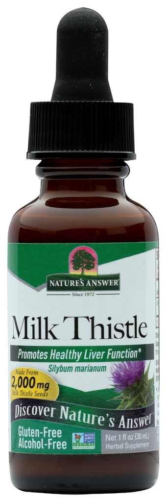 Příroda je odpověď Mléko Thistle extrakt 124; Podporuje zdravé funkce jater 124; Čistota a Detox dodatek 124; Non-GMO, Kosher Certified & gluten-Free 1oz