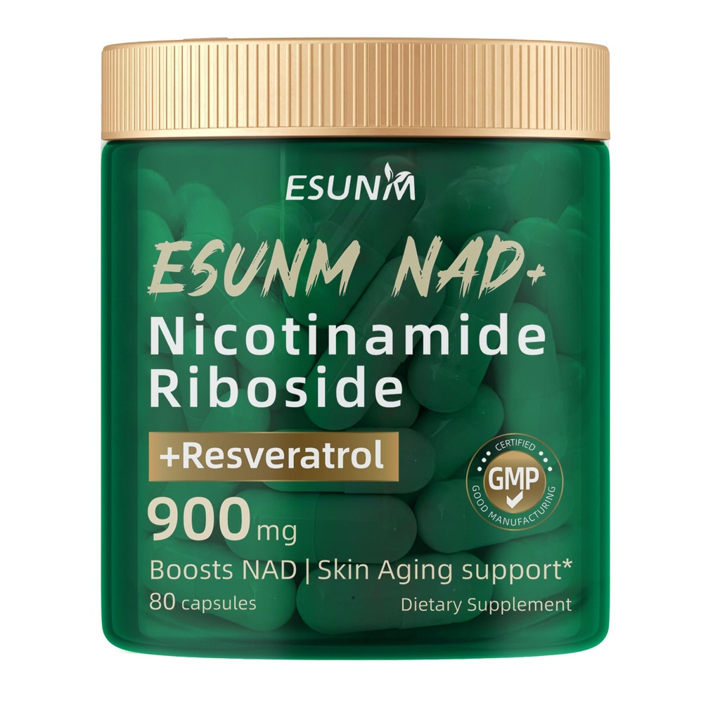 Nikotinamid Riboside 900mg, NMNH dodatek Resveratrol Nutriční doplňky, dodatek pro antiaging, energie, zaměření - 80 Kapsle