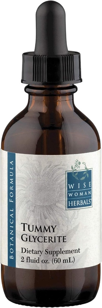 Moudré ženy Herbals - Tummy Glycerite - 2 oz - All- Natural Stomach Aid - Pomáhá se žaludkem Nepohodlí, Utěšenost, Plyn a Floating - Podporuje zdravé stravitelné funkce a břišní podpora