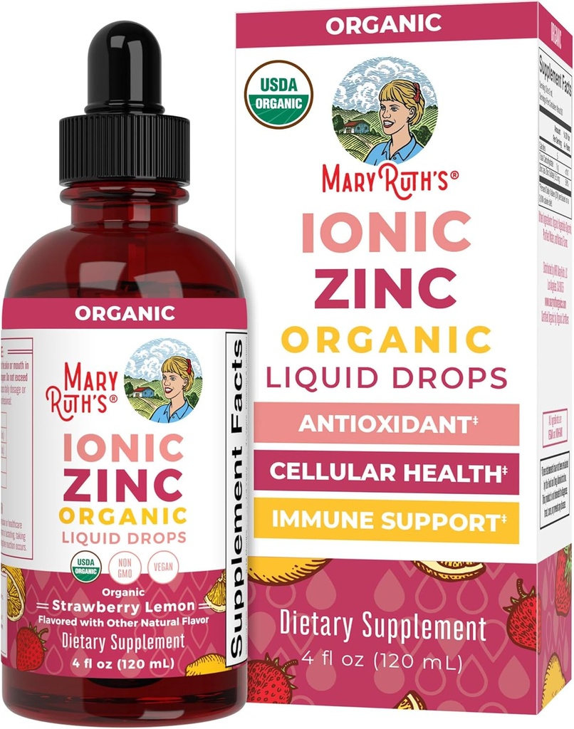 MaryRuth Organics Organic Strawberry Lemon iontový zinek, 4 FZ