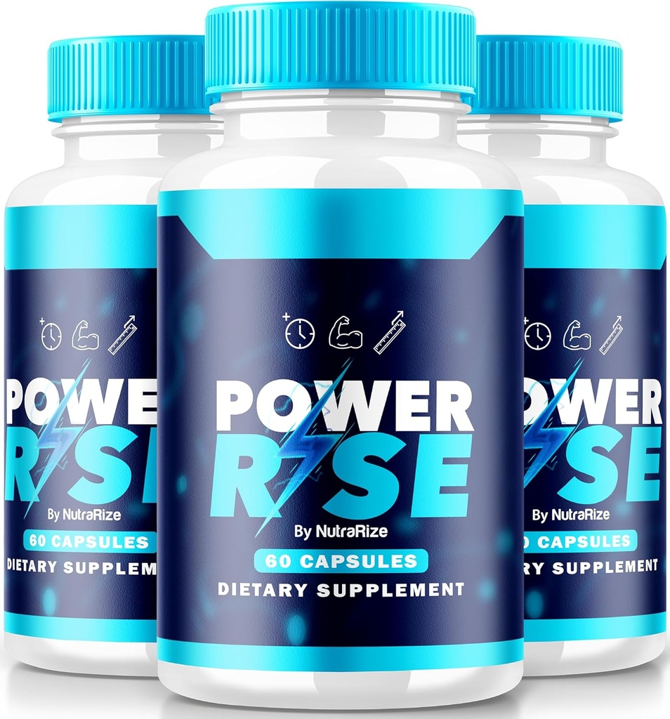 (3 Pack) Power Rise pro muže, Oficiální PowerRise pro muže pilulky, Všechny přírodní mužské podpory pro špičkový výkon a celkové zdraví, Premium Power Riser En Capsulas Pastillas Review (180 Kapsle)