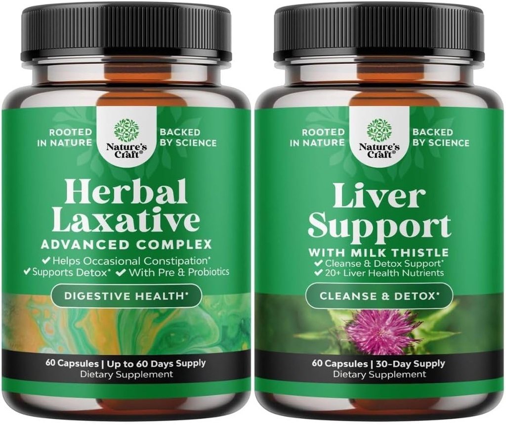 Balení bylinných laxativních kapslí s probiotiky a mléčným bodlákem Supplement pro podporu jater - Přírodní Colon Detox Digitative Supplementary System - Bylinný doplněk jater se Silymarin Milk