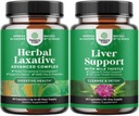 Balení bylinných laxativních kapslí s probiotiky a mléčným bodlákem Supplement pro podporu jater - Přírodní Colon Detox Digitative Supplementary System - Bylinný doplněk jater se Silymarin Milk