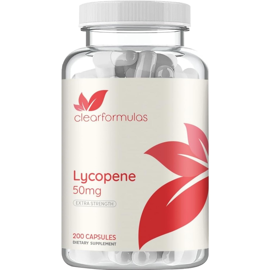 Příplatek na bázi rajčat Lycopene - Extra Strength Lycopene 50mg Non- GMO Super potent Antioxidant a karotenoidní srdce a prostata doplněk zdraví pro muže - Vyrobeno v cGMP US Lab (200 Služeb)