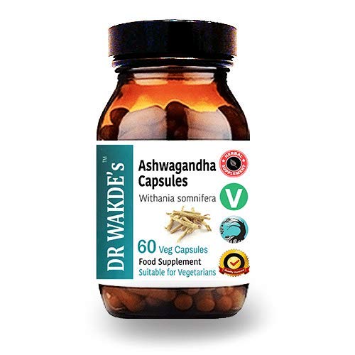 DRWAKDE 'S Ashwagandha Kapsle (Indický ženšen, Witania somnifera, 60 Vegg Caps, Plant- based Supplement, Ayurvedic Herb, All Natural, Vegan)