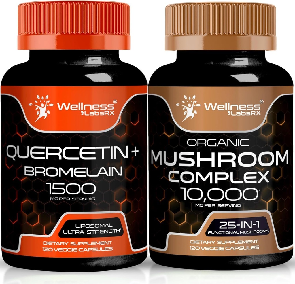 WELLNESS LABSRX Quercetin s Bromelain CLAN124; Houbové kapsle
