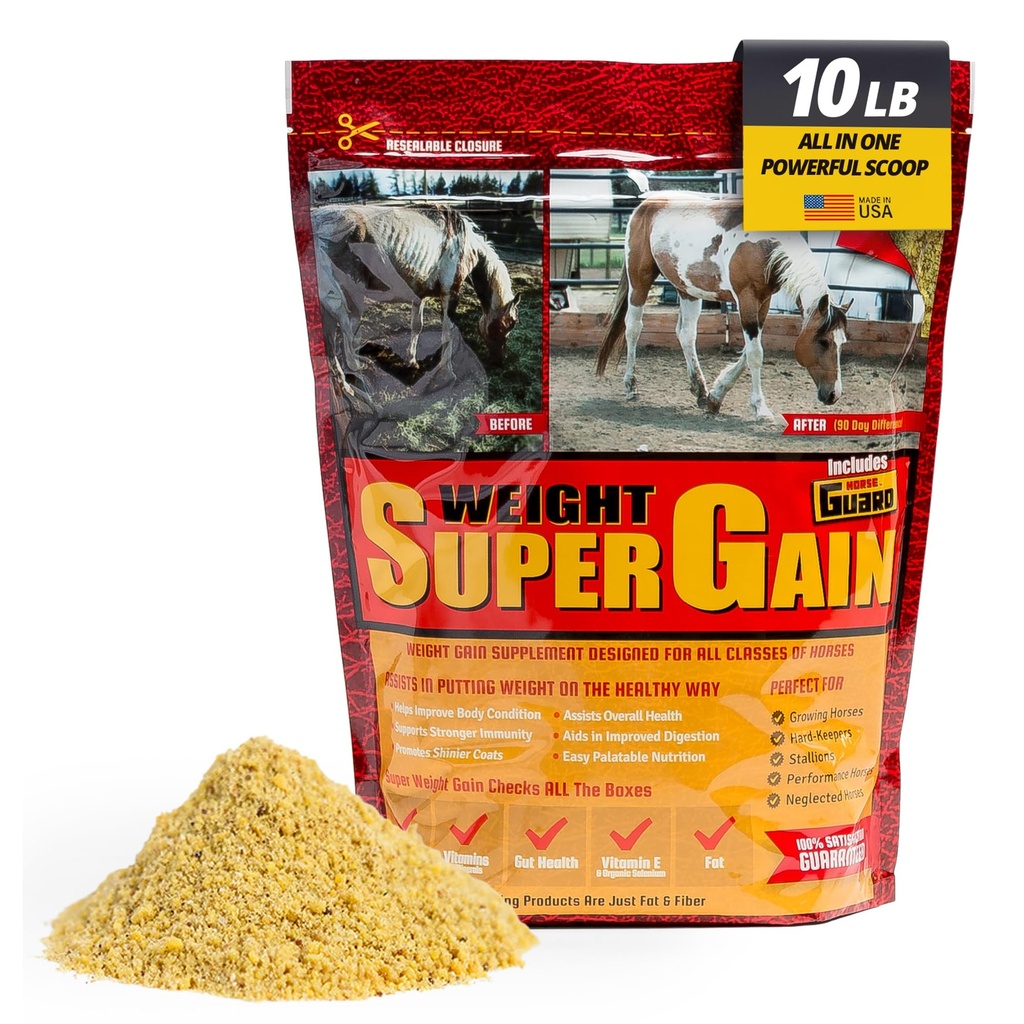 Super váha přírůstek 10 liber, Equine vitamin mineral, Probiotic & Váha přírůstek