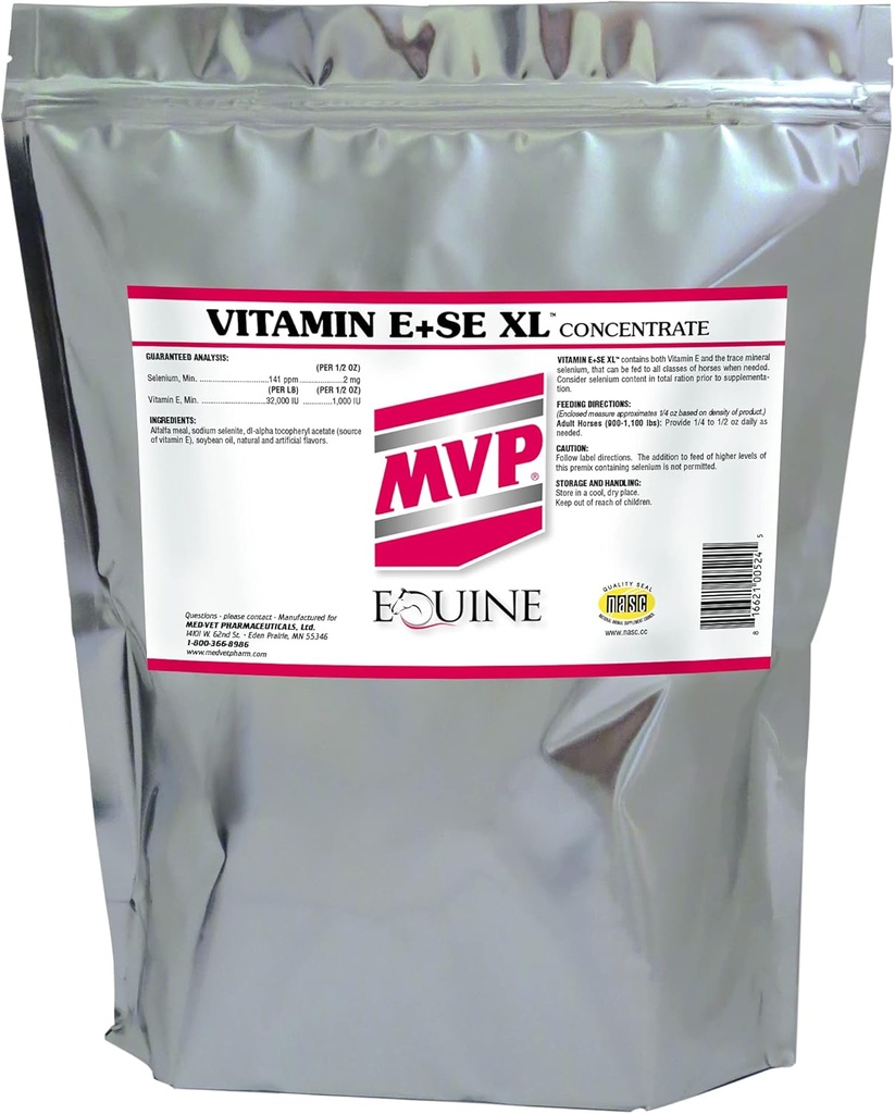 Vitamin E / SE XL (10lb) Koncentrovaný vzorec na podporu zdravé svalové funkce u koní