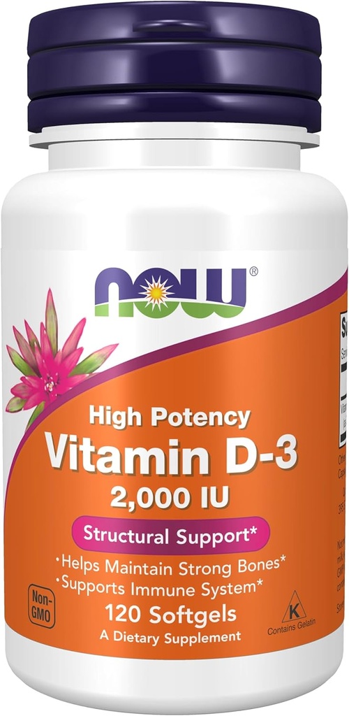 Nyní potraviny, Vitamin D3 2000Iu (Softgels)