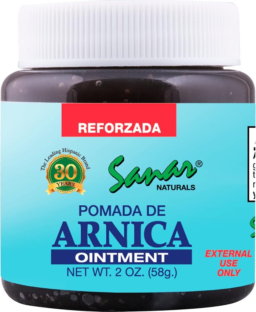 Sanar Naturals Arnica Dark Ointment Relief, 2 oz - Rychlá akce pro kloub, záda, krk, kolena, ruka, noha a další, Cestovní velikost