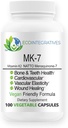 MK-7 (Vitamin K2 jako menachinone- 7) Přírodní Vegan Natto - Podporuje zdraví kostí a zubů, kardiovaskulární, cévní elasticita a hojení ran - Zeleninové 100 Kapsle