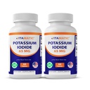 Vitamatic Draslík Iodide 65 mg na jedno podání - 60 tablet - Podpora štítné žlázy - KI pilulky (60 Počet (Balení po 2))