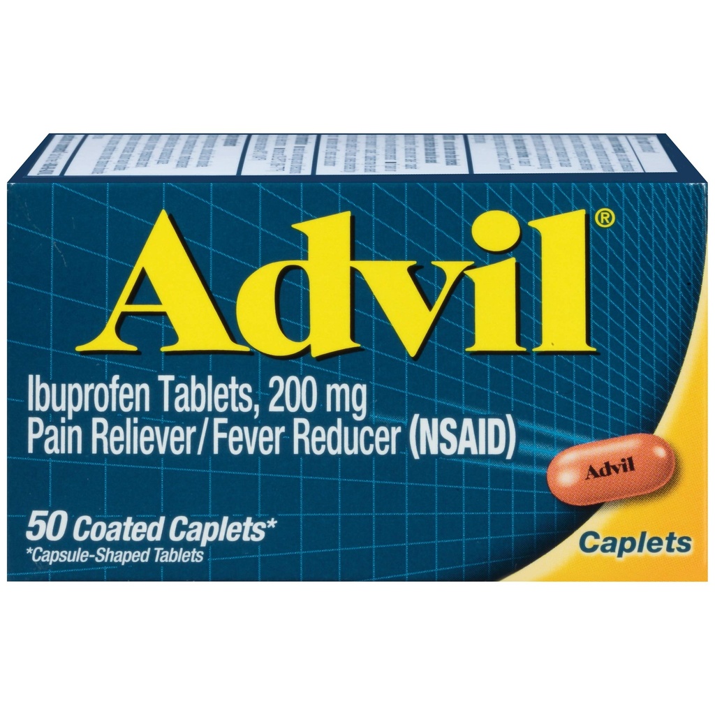 Advil Caplet 50 Ct (2 balení)