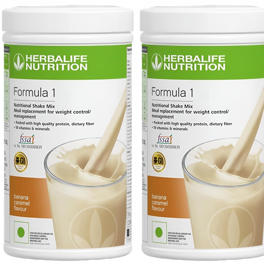 Herbalife Formule 1 Nutritional Shake Mix - Balení po 2, 500g Každý - Herbalife Shake - Herbalife Protein Powder - Herbalife Weight Loss Meal Replacement (Banana - Banana)