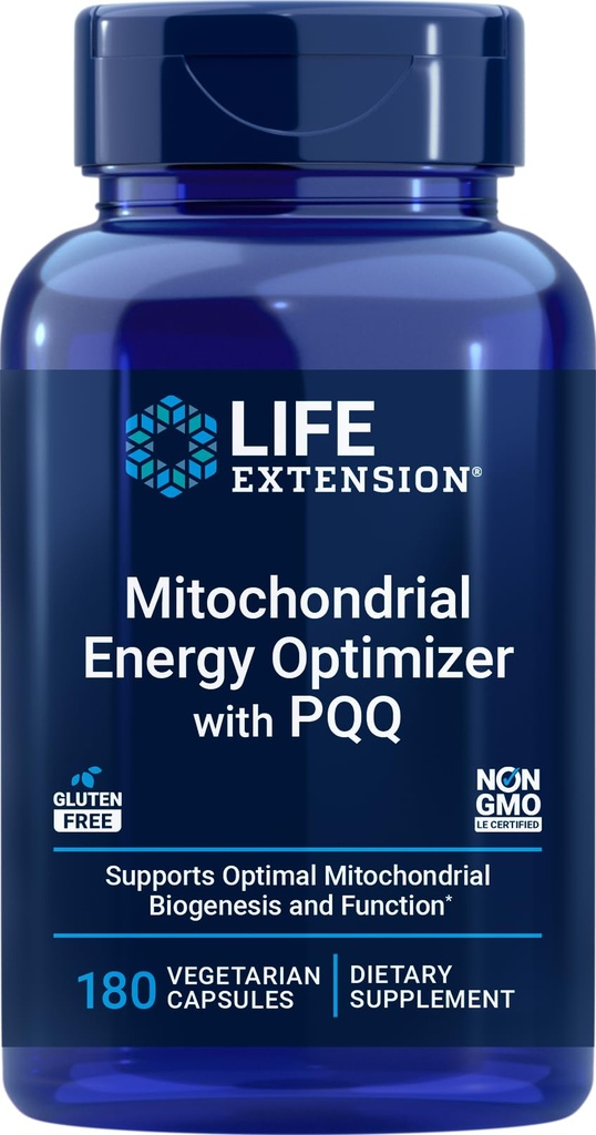 Life Extension Mitochondrial Energy Optimizer s PQQ, 180 Vegetariánské kapsle