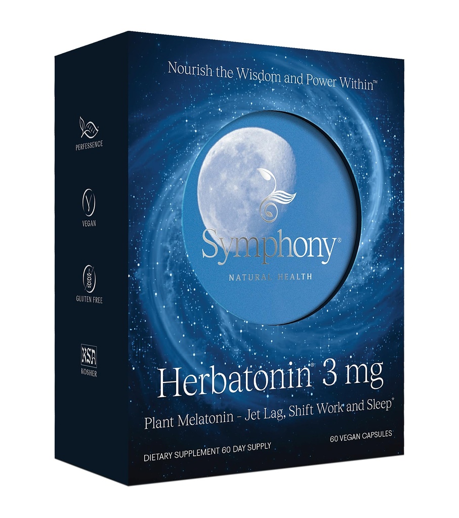 Herbatonin 3mg - Jediná přírodní rostlina melatonin přírodní spánkový cyklus, Body Clock and Circadian Rhythm Support for Jet Lag, 60 Vegan Kapsle (60 Day Supply)