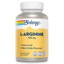 SOLARAY L- Arginine 500 mg, dodatek k oxidu dusnatému, vytrvalost, energie, podpora srdečního zdraví, 100 Služeb, 100 VegCaps