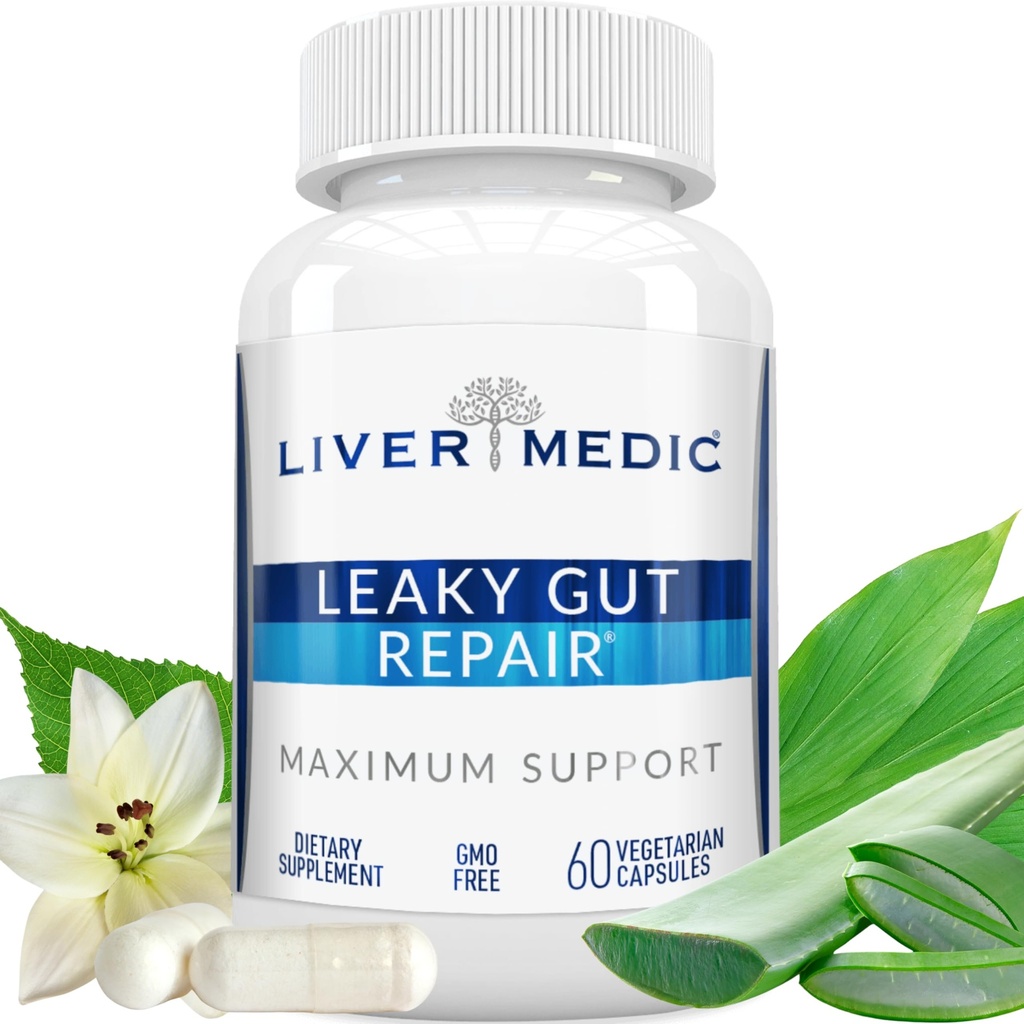 Leaky Gut Opravy přírodní Gut doplněk zdraví glutamin Organic Slippery Elm NAG Marshmallow Root Aloe Vera MSM Quercetin Bromelain Promotes Digestive Ease, Gut Wellness 1000mg 60 Caps