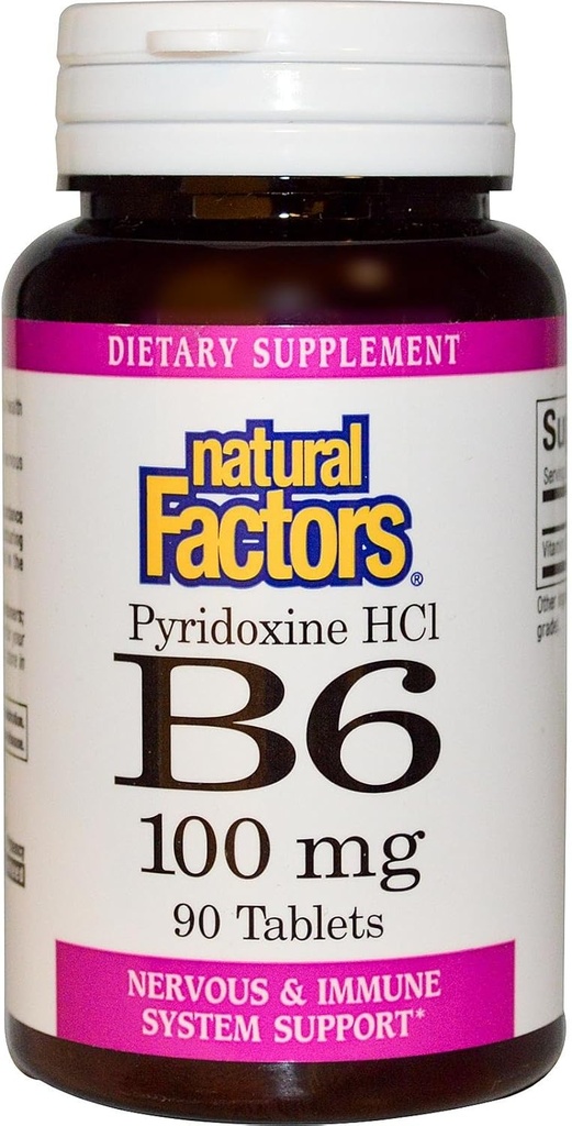 B- 6 Pyridoxin HCL 100 mg přírodní faktory 90 Tabs