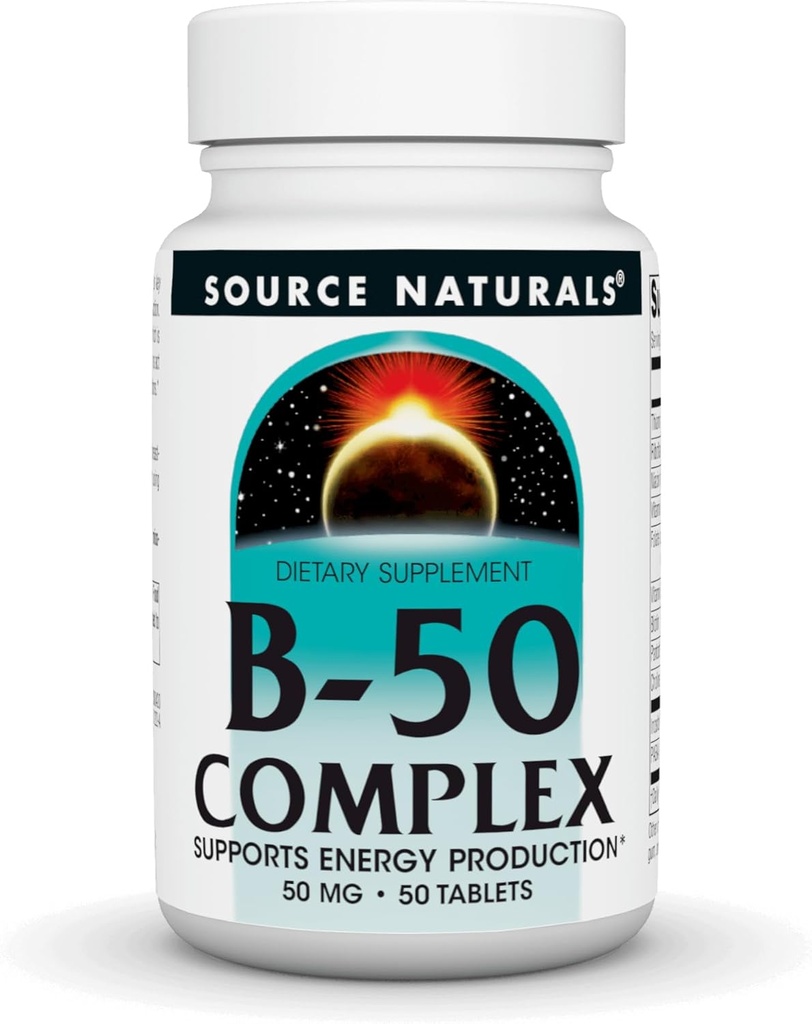 Zdroj Naturals B-50 Complex, Podporuje výrobu energie * - 50 tablet