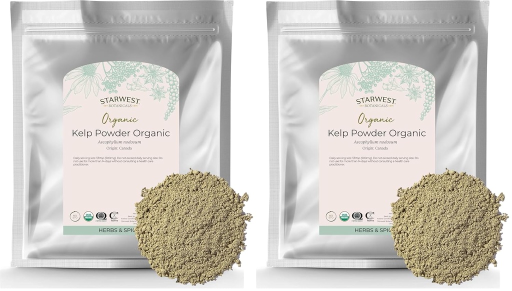 Starwest Botanicals Organic Kelp Powder, 16 Ounce (Balení po 2)