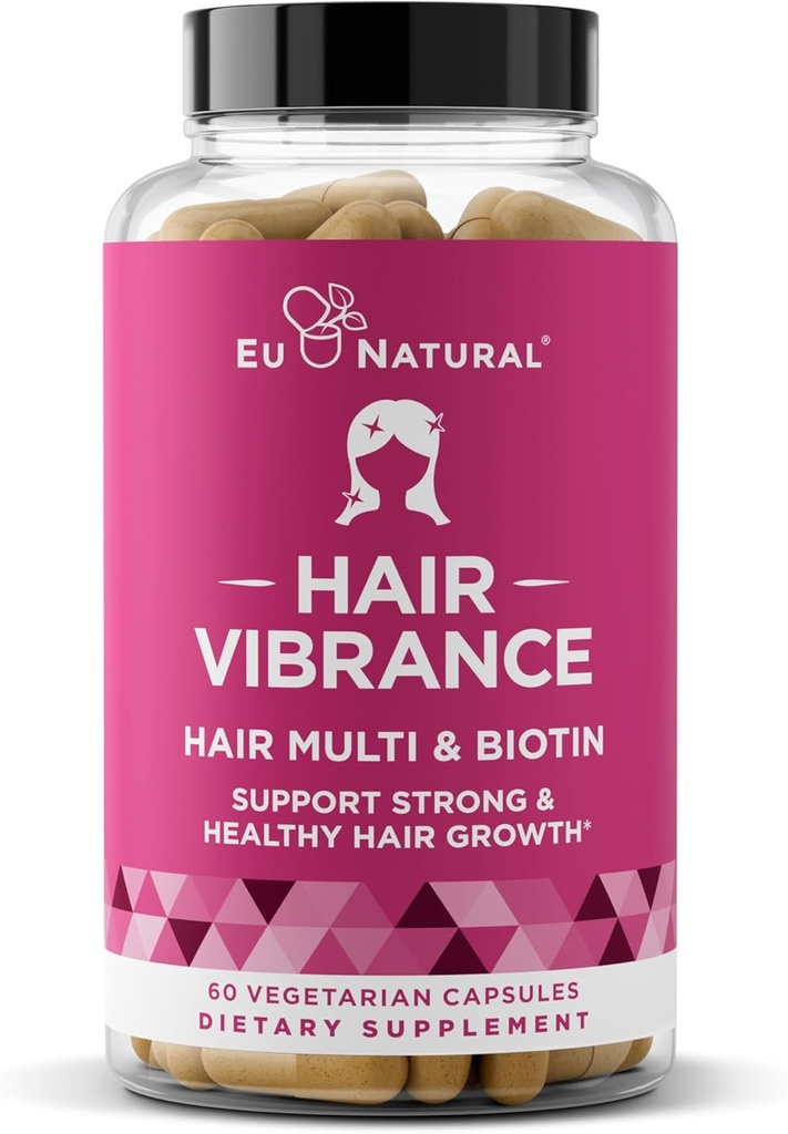 Vibrace růst vlasů Vitamíny pro ženy - růst vlasy rychlejší, zdravější, a silnější s potenciálním MultiBlend Biotin & OptiMSM - Podporuje silnější, Shinier vlasy & Regrowth - 60 Vegetarian měkké kapsle