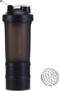 Lahvička na protein se skladovacími prostory 124; Předúprava, protein, doplňky 124; 16.9 oz (500 ml) [černý]