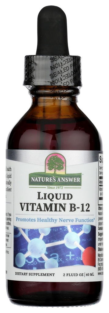 Příroda odpověď tekutý vitamin B-12 CLAS124; Podporuje zdravé nervové funkce a energetické úrovně CLAS124; přirozeně ochucené & gluten- Free 2oz