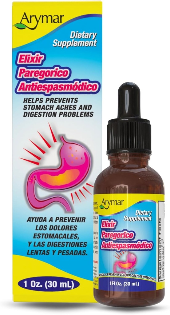Arymar Elixir Paregorico Antiespasmodico - Příplatek za stravovací podporu - 1 oz