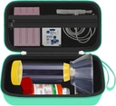 Hard Travel Case pro Asthma Inhaler, Inhaler Spacer Case pro děti a dospělé, Masky, Asthma příslušenství s Mesh Pocket pro medicínu a jiné doplňky, zelená (CAST POUZE)