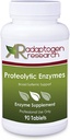 Proteolytic Enzymes Broad Systemic Support 124; Vegetarian Blend with Serratia Peptidase & Bromelain for Digestion, Sourced from Papaya & Ananason Appen12 124; 90 Enteric Coated Tablety 124; Adaptogen Research