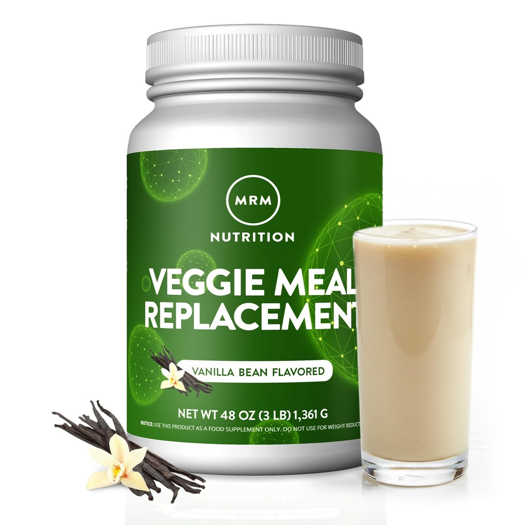 MRM Nutrition Veggie Strava Náhradní protein 124; Vanilla Bean Ochucené 124; 22g kompletní rostlinné bílkoviny 124; Jídla on- the- go 124; Mediate hlad 124; Vyvážený makronutrient vzorec 124; 28 porce