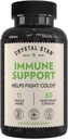 Krystal Star Imunitní Supplement (60 Kapsle) - Bylinný imunitní Booster pro proaktivní Multi- System Defense - Echinacea, Goldenseal, Yarrow & Elecampane - Non- GMO