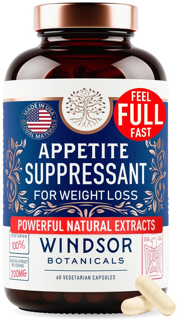 Appetite Conpressant for WeightLoss - Garcinia Cambogia, Glucomannan Appetite Control doplňky a metabolismus Booster for WeightLoss - Ztráta hmotnosti rychle pro ženy a muže - 60 Veggie dietní pilulky
