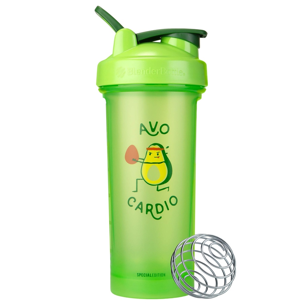 BlenderBottle Just for Fun Classic V2 Shaker Bottle Perfect for Protein Shakes and Pre Workout, 28- Ounce, Avo Cardio