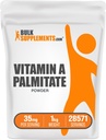BulkSupplements.com Vitamin A Palmitát Powder - jako Retinol Palmitát, Vitamin A dodatek pro imunitní a oční podporu - gluten zdarma, 35 mg na servírování, 1kg (2,2 kg) (balení po 1)