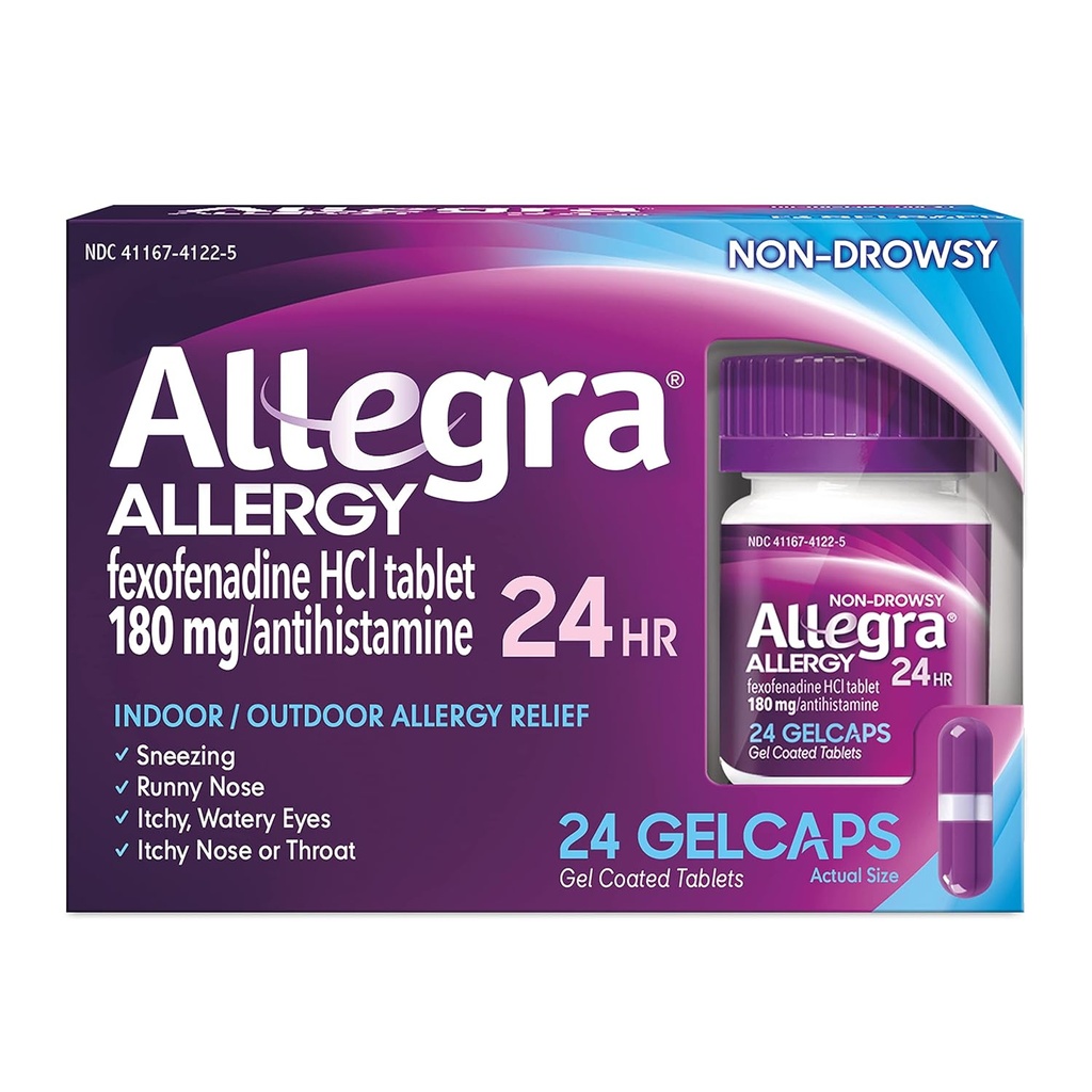 Allegra 24hr Gelcaps Velikost 24ct Allegra 24hr Gelcaps 24ct