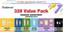 Variety Bandages Pack, 328ct Asdied Bulk Různé velikosti, Tvary a funkce CARLIES 124; Sheer & Flex Fabric s benzalkoniem, ECO Bamboo Fabric, vodotěsné, Cartoon Blind Box Fragrance Obvazy