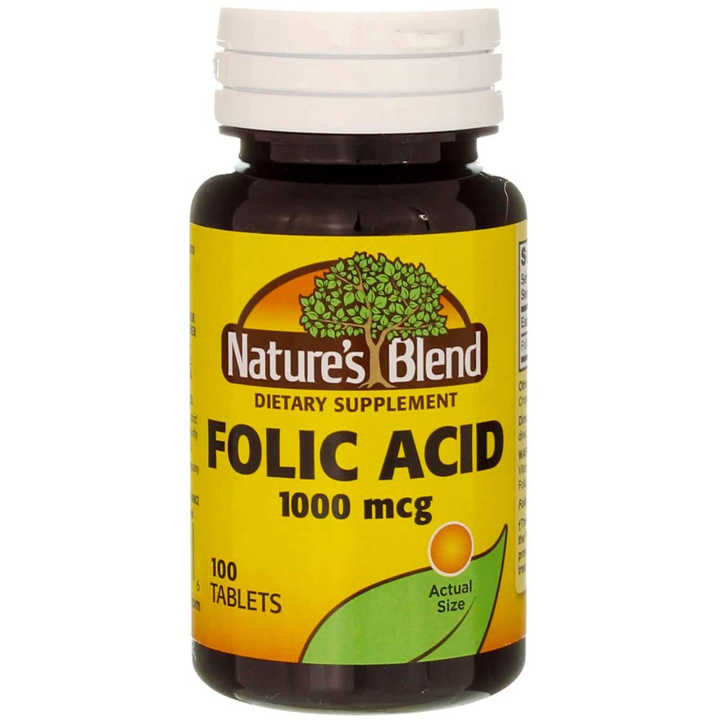 Přírodní směs kyseliny listové 1000mcg tablety 100 Počet (3 balení)