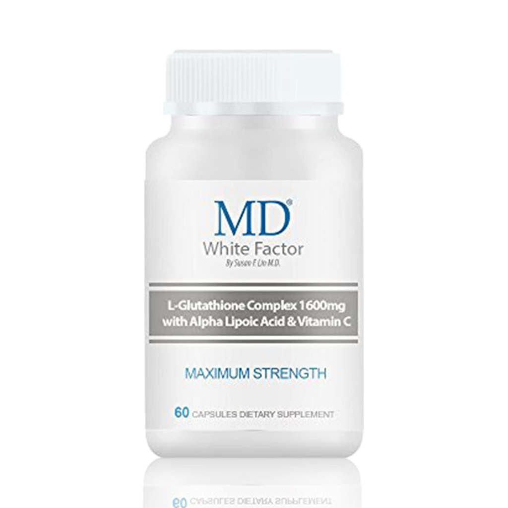 MD Bílý faktor - Glutathion dodatek s účinnými antioxidanty, vitamin C & kyselina lipoová 124; (60 Kapsle)