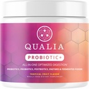 Qualia Probiotic - 28 Science-Backed Spore Probiotika, Prebiotika, a Postbiotika. Totální podpora Gut. Zklidňuje zažívací nepohodlí. Etické zdroje. Podporuje Akkermansia Growth. 1 Měsíční dodávka