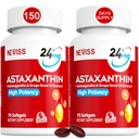 Astaxanthin Dodatky 24 mg, 5 měsíční dodávka - Kokosový MCT Olej, čerstvé mikrořasy Zdroj w / Grape Seed Oil, Ashwagandha - Antioxidanty pro zdravou pleť, oči, stárnutí - Non- GMO & gluten zdarma, 150 Softgels