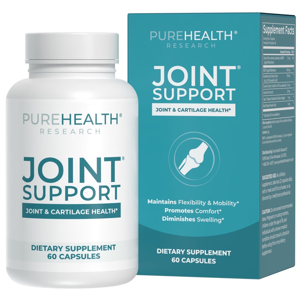 PUREHERTH VÝZKUM Společná podpora NEM Eggshell Membrane with Boswellia Extract, vápník & kurkuma, 60 Kapsle