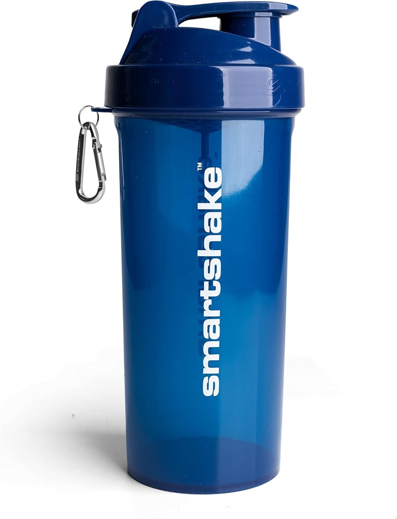 Smartshake Lite Protein Shaker Lahvička 1000ml LAHVIČKA 124; Leakproof Gym Shaker Lahvička pro protein Shakes 124; Clear Polypropylen Vodní láhev, BPA Volný protein Powder Shaker Cup pro muže a ženy, Navy Blue