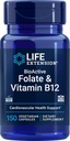Life Extension BioActive Folate & Vitamin B12, 150 Vegetariánské kapsle - Non GMO, gluten zdarma dodatek