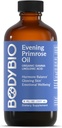 BodyBio Večerní Primrose Oil - Přírodní kyselina gama linolenová pro zdravou pleť & Hormon Balance - Non- GMO, Studená lisovaná - 8oz