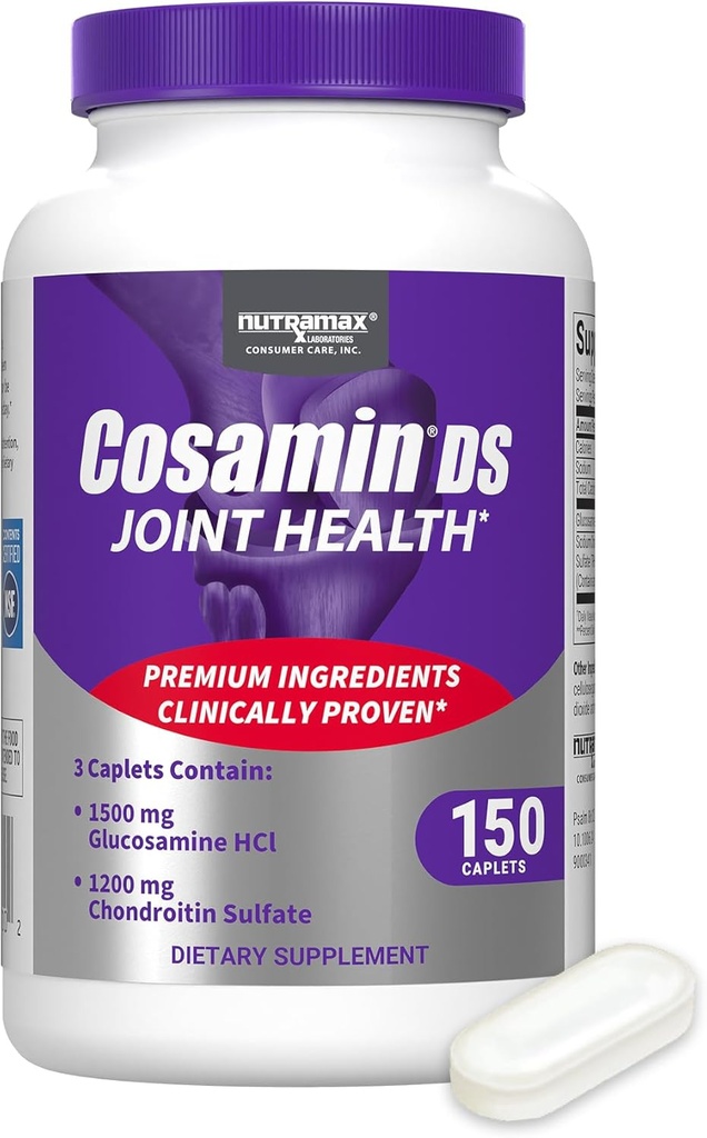 Nutramax Laboratories Cosamin ® DS Joint Health Supplement with Glucosamine & Chondroitin for Mans 's & Women' s Joint Health, 150 Caplet