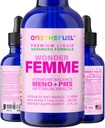 Wonder Femme Plant- based Hormon Balance Menopauza Hot Flashes Relief Support 100% Natural 17 Bylinné ženy Estrogen Zdravotní dodatek Dong Quai Vitex + Fast Absorb tinktura 2 oz. Tekuté