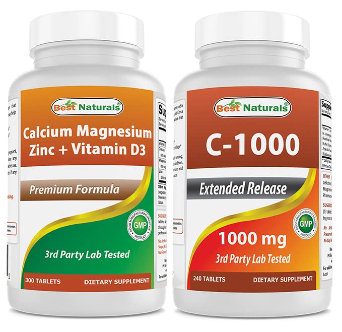 Nejlepší Naturals Cal Mag Zinek s vitaminem D3 a vitaminem C 1000 mg