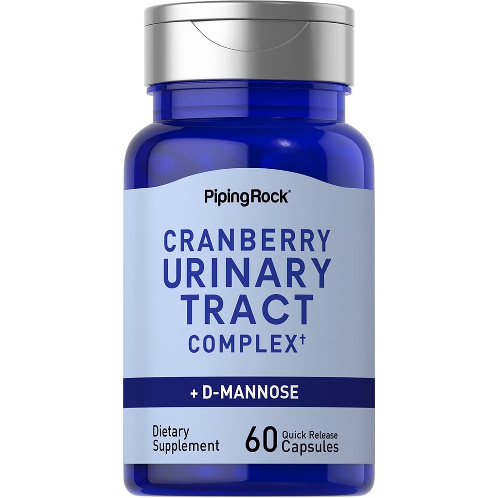 Piping Rock Cranberry Complex Dodatek 124; 60 Kapsle 124; s D- Mannose a Probiotic Směs pro ženy a muže 124; Advanced Urinary Formule 124; Non- GMO, gluten zdarma